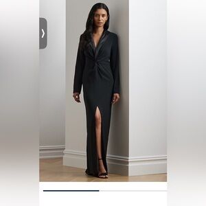 Lauren Ralph Lauren Elegant Black Long Sleeve Dress 10